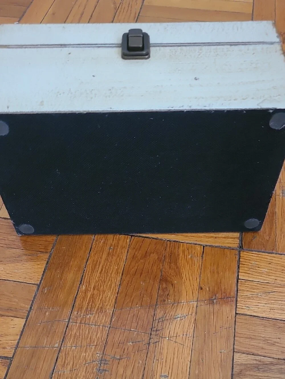 Wooden Jewelry Box with Mirror - Off-White